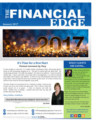 Janaury 2017 Focus CPA Newsletter