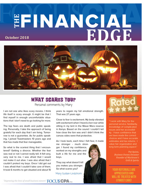 October 2018 Focus CPA Newsletter