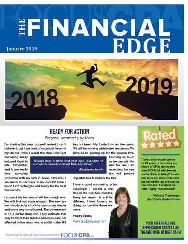 January 2019 Focus CPA Newsletter
