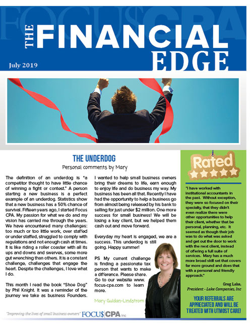 July 2019 Focus CPA Newsletter