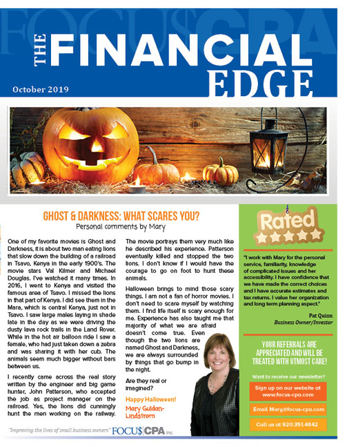 October 2019 Focus CPA Newsletter