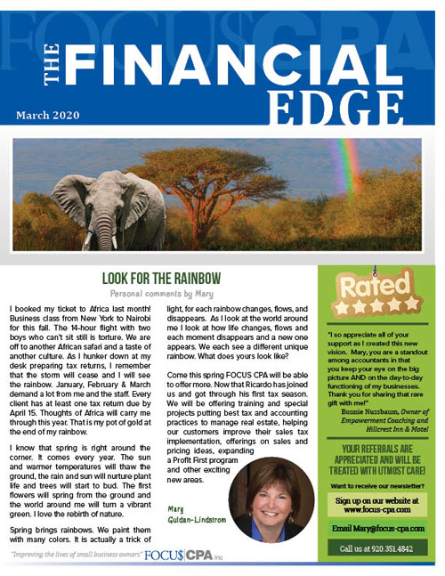 March 2020 Focus CPA Newsletter